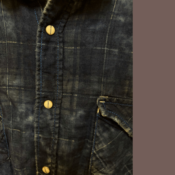 Ryan Michael Tie-Dye Shirt | Pearl Snaps Blue | Size L | Vintage Western - Picture 3 of 4